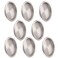 HOMOTEK 8 Pack Closet Door Finger Pulls 2116 Round Sliding Handles Bypass Recessed Cabinet Pocket Door Pulls Easy Snap No Drill Brushed Nickel