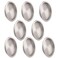HOMOTEK 8 Pack Closet Door Finger Pulls 2116 Round Sliding Handles Bypass Recessed Cabinet Pocket Door Pulls Easy Snap No Drill Brushed Nickel