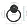 Hordion 12Pcs 17 inch Round Ring Drawer Pulls Drop Ring Cabinet Pulls Zinc Alloy Dresser Handles Single Hole Drawer Knobs with 2 Size Screws Matte Black