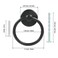 Hordion 12Pcs 17 inch Round Ring Drawer Pulls Drop Ring Cabinet Pulls Zinc Alloy Dresser Handles Single Hole Drawer Knobs with 2 Size Screws Matte Black