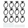 Hordion 12Pcs 17 inch Round Ring Drawer Pulls Drop Ring Cabinet Pulls Zinc Alloy Dresser Handles Single Hole Drawer Knobs with 2 Size Screws Matte Black