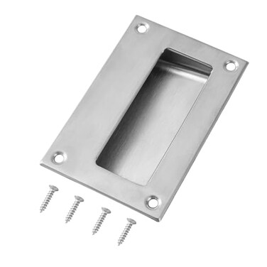 Incontesta Stainless Steel Concealed Recessed Pulls Handles 5 x 314 Brushed Nickel Rectangular Hidden Flush Pulls Finger Insert Sliding Door Handle