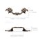 JETLAND Jetland French Provincial Drawer Pulls 4Pack Flat Black 4 Hole Centers Vintage Shabby Chic Pulls for Dresser Nightstand Cabinet PW16180102