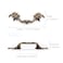 JETLAND Jetland French Provincial Drawer Pulls 4Pack Flat Black 4 Hole Centers Vintage Shabby Chic Pulls for Dresser Nightstand Cabinet PW16180102