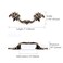 JETLAND Jetland French Provincial Drawer Pulls 6Pack Iron Scratches 212 Hole Centers Vintage Shabby Chic Pulls for Dresser Nightstand Cabinet PW1618AS64