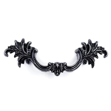 JETLAND Jetland French Provincial Drawer Pulls 6Pack Iron Scratches 212 Hole Centers Vintage Shabby Chic Pulls for Dresser Nightstand Cabinet PW1618AS64