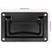 JEUIHAU 2 Pack 437 Inches Recessed Pull Handles Zinc Alloy Recessed Door Handle Black Flush Pull Handle Container Handle for Toolbox Box Cabinets Flush Lift