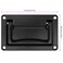 JEUIHAU 2 Pack 437 Inches Recessed Pull Handles Zinc Alloy Recessed Door Handle Black Flush Pull Handle Container Handle for Toolbox Box Cabinets Flush Lift