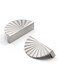JIASENBAO 2 Pack Brushed Nickel Cabinet Pulls 3 Hole Center Cup Flat Silver Drawer Pulls Kitchen Cupboard Bathroom Dresser Cabinet Hardware Handles Zinc Alloy