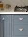 JIASENBAO 2 Pack Brushed Nickel Cabinet Pulls 3 Hole Center Cup Flat Silver Drawer Pulls Kitchen Cupboard Bathroom Dresser Cabinet Hardware Handles Zinc Alloy