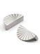 JIASENBAO 2 Pack Brushed Nickel Cabinet Pulls 3 Hole Center Cup Flat Silver Drawer Pulls Kitchen Cupboard Bathroom Dresser Cabinet Hardware Handles Zinc Alloy
