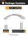 JIASENBAO 2 Pack Brushed Nickel Cabinet Pulls 334 Inch Arch Twisted Silver Handles Drawer Kitchen Cupboard Bathroom Dresser Cabinet Hardware Zinc Alloy