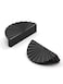 JIASENBAO 5 Pack Black Cabinet Pulls 3 Hole Center Cup Flat Matte Black Drawer Pulls Kitchen Cupboard Bathroom Dresser Cabinet Hardware Handles Zinc Alloy