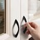 JIASENBAO Black Cabinet Pulls 3 Inch Arch Twisted Matte Black Handles Drawer Kitchen Cupboard Bathroom Dresser Cabinet Hardware Zinc Alloy 2 Pack