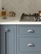 JIASENBAO Brushed Nickel Cabinet Cup Pulls 3 Hole Center 2 Pack Silver Drawer Pulls Kitchen Hardware Cabinet Handles Dresser Handles Knobs