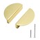 Jiozermi 2 Packs Half Moon Cabinet Pulls 2 12 inch Drawer Pulls Semicircle Pull Solid Brass Hardware Pull Gold Total Length 307