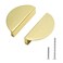 Jiozermi 2 Packs Half Moon Cabinet Pulls 2 12 inch Drawer Pulls Semicircle Pull Solid Brass Hardware Pull Gold Total Length 307