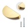 Jiozermi 4 Packs Half Moon Cabinet Pulls 2 12 inch Drawer Pulls Semicircle Pulls Solid Brass Hardware Pull Gold Total Length 374