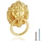 Jiozermi 5 Pcs Lion Head Cabinet Pull Handle Ring Pulls Handle Drawer Pulls for Dresser Wardrobe Kitchen Cupboard Gold