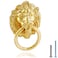 Jiozermi 5 Pcs Lion Head Cabinet Pull Handle Ring Pulls Handle Drawer Pulls for Dresser Wardrobe Kitchen Cupboard Gold