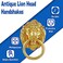 Jiozermi 5 Pcs Lion Head Cabinet Pull Handle Ring Pulls Handle Drawer Pulls for Dresser Wardrobe Kitchen Cupboard Gold