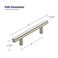 JOY DECOR 10 Pack 5 Inch Cabinet Pulls 3 Inch 76mm Hole Center Stainless Steel Drawer Handles for Kitchen Cabinets Cupboard Wardrobe Brushed Nickel Silver