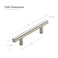 JOY DECOR 10 Pack 5 Inch Cabinet Pulls 3 Inch 76mm Hole Center Stainless Steel Drawer Handles for Kitchen Cabinets Cupboard Wardrobe Brushed Nickel Silver