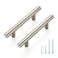 JOY DECOR 10 Pack 5 Inch Cabinet Pulls 3 Inch 76mm Hole Center Stainless Steel Drawer Handles for Kitchen Cabinets Cupboard Wardrobe Brushed Nickel Silver