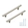 JOY DECOR 10 Pack 738 Inch Cabinet Pulls 5 Inch 128mm Hole Center Stainless Steel Drawer Handles for Kitchen Cabinets Cupboard Wardrobe Brushed Nickel Silver
