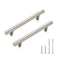 JOY DECOR 10 Pack 738 Inch Cabinet Pulls 5 Inch 128mm Hole Center Stainless Steel Drawer Handles for Kitchen Cabinets Cupboard Wardrobe Brushed Nickel Silver