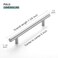 JOY DECOR 10 Pack 738 Inch Cabinet Pulls Kitchen Cabinet Handles with 5 Inch Hole Center Brushed Nickel Cabinet Hardware Stainless Steel Kitchen Drawer Pulls for Cabinets Cupboard 128mm Hole Centers