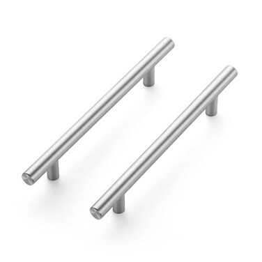 JOY DECOR 10 Pack 738 Inch Cabinet Pulls Kitchen Cabinet Handles with 5 Inch Hole Center Brushed Nickel Cabinet Hardware Stainless Steel Kitchen Drawer Pulls for Cabinets Cupboard 128mm Hole Centers
