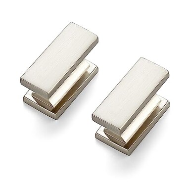 JOY DECOR 10 Pack Brushed Nickel Cabinet Knobs Kitchen Handles for Cabinets Single Hole Kitchen Cabinet Door Handles Cabinet Pulls Silver for Kitchen Cabinets and Dresser Drawers
