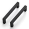JOY DECOR 10 Pack Cabinet Handles Black Cabinet Pulls 5 Inch Kitchen Closet Handles Square Drawer Pulls Stainless Steel Drawer Hardware 128mm Hole Centers