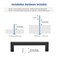 JOY DECOR 10 Pack Cabinet Handles Black Cabinet Pulls 5 Inch Kitchen Closet Handles Square Drawer Pulls Stainless Steel Drawer Hardware 128mm Hole Centers