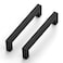 JOY DECOR 10 Pack Cabinet Handles Black Cabinet Pulls 5 Inch Kitchen Closet Handles Square Drawer Pulls Stainless Steel Drawer Hardware 128mm Hole Centers