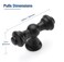 JOY DECOR 10 Pack Matte Black Kitchen Cabinet Knobs Drawer Handles Zinc Black Cabinet Pulls Kitchen Cabinet Hardware for Drawer Cupboard Dresser Wardrobe Pulls Single Hole Knobs 21 Length55mm