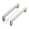 JOY DECOR 2 Pack Cabinet Handles5 Inch Brushed Nickel Cabinet PullsKitchen Cabinet Handles Square Drawer Pulls Stainless Steel Drawer Hardware Handles 128mm Hole Centers