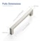 JOY DECOR 2 Pack Cabinet Handles5 Inch Brushed Nickel Cabinet PullsKitchen Cabinet Handles Square Drawer Pulls Stainless Steel Drawer Hardware Handles 128mm Hole Centers