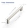 JOY DECOR 2 Pack Cabinet Handles5 Inch Brushed Nickel Cabinet PullsKitchen Cabinet Handles Square Drawer Pulls Stainless Steel Drawer Hardware Handles 128mm Hole Centers