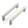 JOY DECOR 2 Pack Cabinet Handles5 Inch Brushed Nickel Cabinet PullsKitchen Cabinet Handles Square Drawer Pulls Stainless Steel Drawer Hardware Handles 128mm Hole Centers