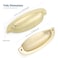 JOY DECOR 5 Pack 334 Brushed Brass Cup Drawer Pulls Zinc Alloy Kitchen Cabinet Handles for Dressers Drawers Farmhouse Style 96 mm Hole Centers Cup Pulls Hardware