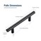JOY DECOR 5 Pack 6 Inch Cabinet Pulls Kitchen Cabinet Handles with 334 Inch Hole Center Matte Black Cabinet Hardware Stainless Steel Kitchen Drawer Pulls for Cabinets Cupboard 96mm Hole Centers