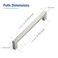JOY DECOR 5 Pack Cabinet Handles 614 Inch Brushed Nickel Cabinet PullsKitchen Cabinet Handles Square Drawer Pulls Stainless Steel Drawer Hardware Handles 160mm Hole Centers