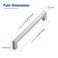 JOY DECOR 5 Pack Cabinet Handles 614 Inch Brushed Nickel Cabinet PullsKitchen Cabinet Handles Square Drawer Pulls Stainless Steel Drawer Hardware Handles 160mm Hole Centers