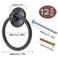 Joyangy 12pcs Black Round Ring Cabinet Drawer Pulls Zinc Alloy Handles Single Hole Dresser Pulls Knobs Black Handles Hardware