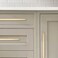 khtumeware 1 Pack 12 Inch Appliance Pull Brushed Brass Square Cabinet Handles and Drawer Pulls Solid Heavy Satin Brass Kitchen Hardware