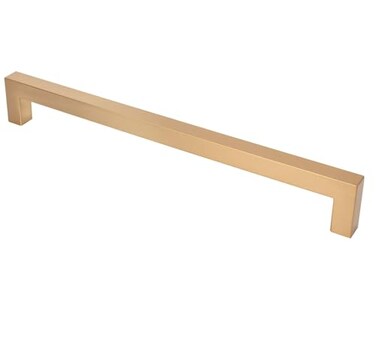 khtumeware 1 Pack 12 Inch Appliance Pull Brushed Brass Square Cabinet Handles and Drawer Pulls Solid Heavy Satin Brass Kitchen Hardware