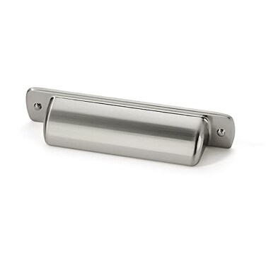 khtumeware 10 Pack 376mm Vintage Drawer Pulls Brushed Satin Nickel Cabinet Bin Cup Pulls Kitchen Hardware Silver Cabinet Handles Drawer Handles Knobs