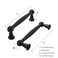 khtumeware 2 Pack 3 Inch76mm Black Cabinet Pulls Black Kitchen Matte Black Cabinet Handles Kitchen Cabinet Hardware for Cupboard Drawer Handles Dresser Pulls